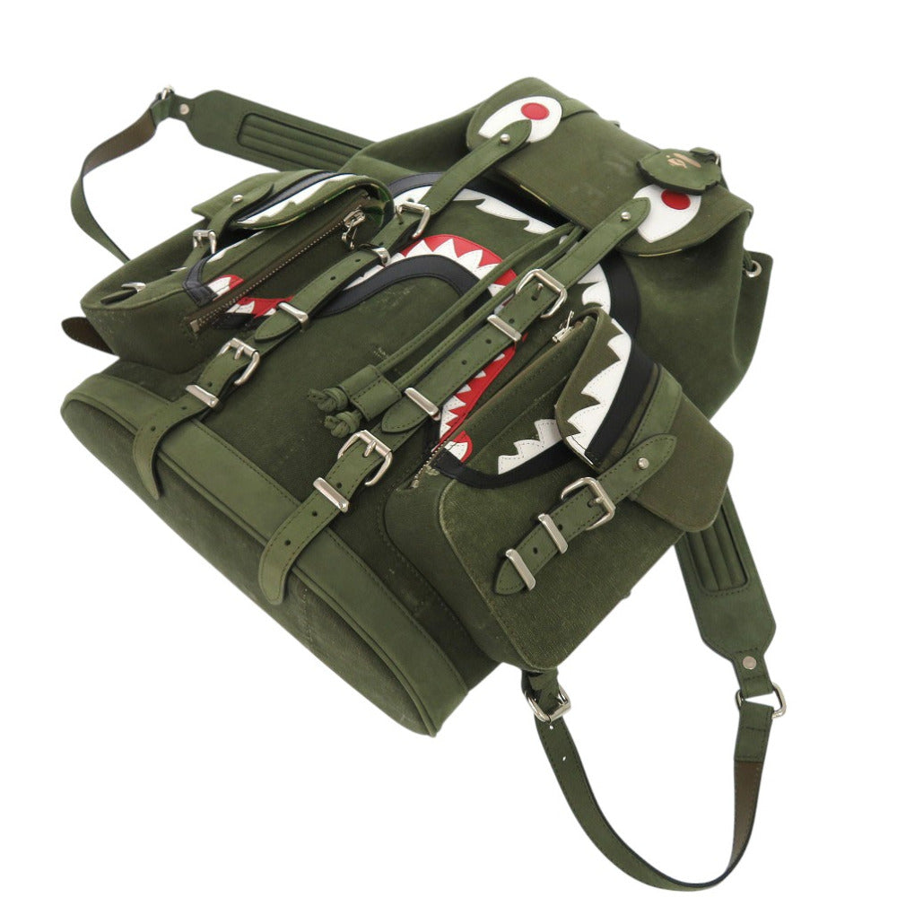 新品同様 レディメイド x ア ベイシングエイプ シャーク フィールド パック ヴィンテージコットン 150個限定 READYMADE x A BATHING APE  RE-AP-KH-00-00-005 コットン カーキ 0716【中古】READYMADE