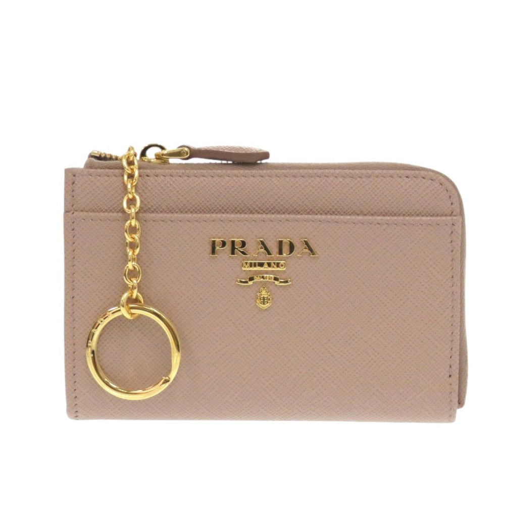 新品同様 プラダ 1PP122 キーリング サフィアーノレザー CIPRIA(F0236)ベージュ コインケース  0718【中古】PRADA