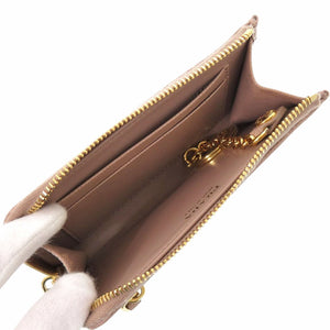 新品同様 プラダ 1PP122 キーリング サフィアーノレザー CIPRIA(F0236)ベージュ コインケース  0718【中古】PRADA