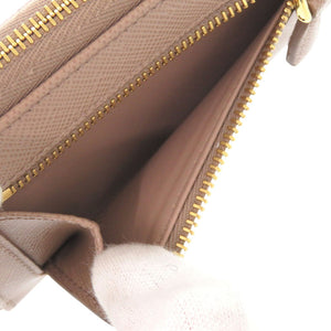 新品同様 プラダ 1PP122 キーリング サフィアーノレザー CIPRIA(F0236)ベージュ コインケース  0718【中古】PRADA