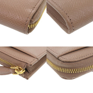 新品同様 プラダ 1PP122 キーリング サフィアーノレザー CIPRIA(F0236)ベージュ コインケース  0718【中古】PRADA
