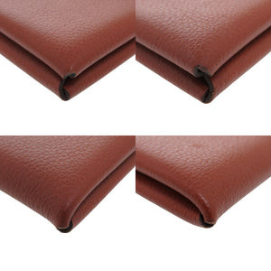 新品同様 エルメス カルヴィ H064954CK4E エバーカラー ブリック B刻印(2023年製) シルバー金具 カードケース 0728【中古】HERMES