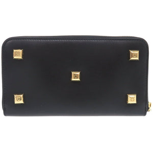 未使用品 サルヴァトーレフェラガモ ガンチーニ IY-22D572 レザー ブラック ラウンドファスナー 長財布 黒 0732【中古】Salvatore Ferragamo