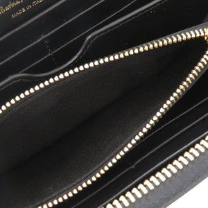 未使用品 サルヴァトーレフェラガモ ガンチーニ IY-22D572 レザー ブラック ラウンドファスナー 長財布 黒 0732【中古】Salvatore Ferragamo