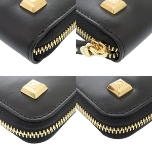 未使用品 サルヴァトーレフェラガモ ガンチーニ IY-22D572 レザー ブラック ラウンドファスナー 長財布 黒 0732【中古】Salvatore Ferragamo