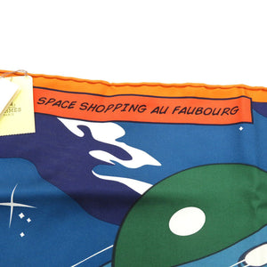 美品 エルメス カレ90 スペースショッピング Space Shopping Au Faubourg スカーフ シルク マルチカラー 0734【中古】HERMES