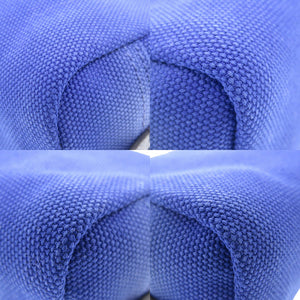 美品 プラダ トライアングルロゴ 1N0175 キャンバス ブルー ポーチ 青 0742【中古】PRADA