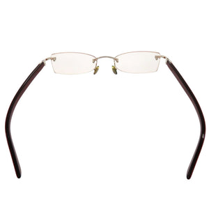 美品 カルティエ リムレス Cデコール 度入り プラスチック ボルドー メガネ 0752【中古】CARTIER