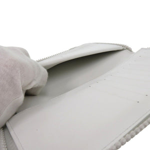 美品 ルイ ヴィトン ヴェルティカル LVフレンド ジッピーウォレット ラウンドファスナー モノグラム M80337 長財布 レザー ホワイト LV 0754【中古】LOUIS VUITTON