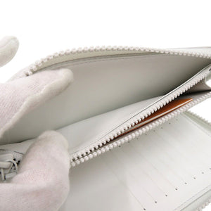 美品 ルイ ヴィトン ヴェルティカル LVフレンド ジッピーウォレット ラウンドファスナー モノグラム M80337 長財布 レザー ホワイト LV 0754【中古】LOUIS VUITTON