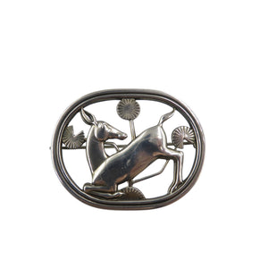 美品 ジョージジェンセン 256 鹿 アニマル シルバー925 ブローチ 0756【中古】GEORG JENSEN