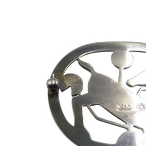 美品 ジョージジェンセン 256 鹿 アニマル シルバー925 ブローチ 0756【中古】GEORG JENSEN