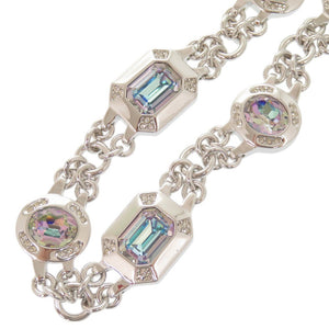 美品 クリスチャンディオール ヴィンテージ メタル ストーン シルバー ネックレス イヤリング 0757【中古】Christian Dior