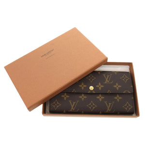 新品同様 ルイ ヴィトン ポシェット ポルト モネ クレディ モノグラム M61726 ブラウン 長財布 ポルトフォイユ サラ LV 0765【中古】LOUIS VUITTON