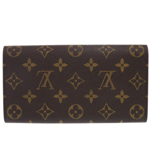 新品同様 ルイ ヴィトン ポシェット ポルト モネ クレディ モノグラム M61726 ブラウン 長財布 ポルトフォイユ サラ LV 0765【中古】LOUIS VUITTON