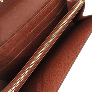 新品同様 ルイ ヴィトン ポシェット ポルト モネ クレディ モノグラム M61726 ブラウン 長財布 ポルトフォイユ サラ LV 0765【中古】LOUIS VUITTON