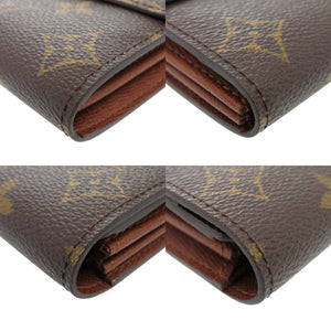 新品同様 ルイ ヴィトン ポシェット ポルト モネ クレディ モノグラム M61726 ブラウン 長財布 ポルトフォイユ サラ LV 0765【中古】LOUIS VUITTON