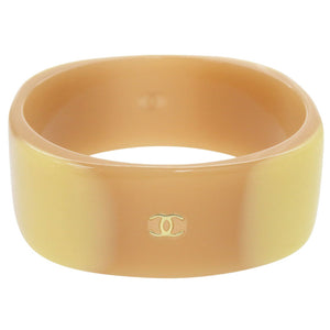 美品 シャネル ココマーク 01A プラスチック ベージュ バングル 0776【中古】CHANEL