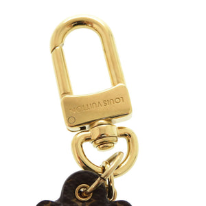 美品 ルイ ヴィトン エルミーヌ M01563 レザー ホワイト ピンク キーホルダー LV 0781【中古】LOUIS VUITTON