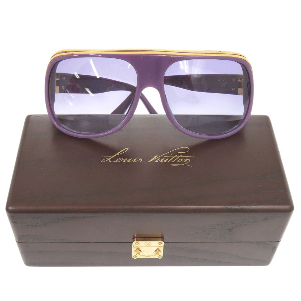 ルイ ヴィトン ミリオネア サングラス 初期 アイウェア ゴールド金具 Z0097E アセテート パープル LV 0782【中古】LOUIS VUITTON