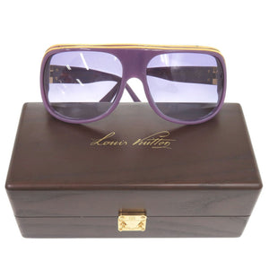 ルイ ヴィトン ミリオネア サングラス 初期 アイウェア ゴールド金具 Z0097E アセテート パープル LV 0782【中古】LOUIS VUITTON