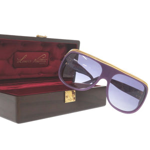 ルイ ヴィトン ミリオネア サングラス 初期 アイウェア ゴールド金具 Z0097E アセテート パープル LV 0782【中古】LOUIS VUITTON