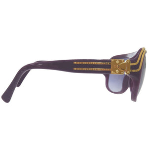 ルイ ヴィトン ミリオネア サングラス 初期 アイウェア ゴールド金具 Z0097E アセテート パープル LV 0782【中古】LOUIS VUITTON