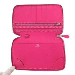 新品同様 エルメス アジェンダジップ ヴォーエプソン ローズティリアン □R刻印(2014年製) ピンク 手帳カバー 0792【中古】HERMES