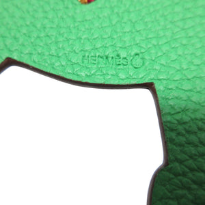 未使用 エルメス プティアッシュ 馬 ヴォーエプソン トゴ ネイビー 紺 バンブー バッグチャーム キーホルダー 0815【中古】HERMES