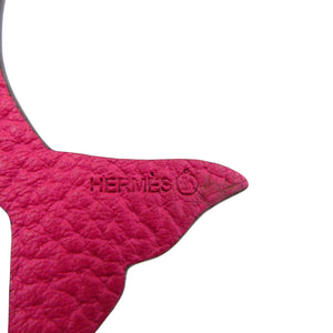 新品同様 エルメス プティアッシュ ドルフィン イルカ ヴォーエプソン ブラウン ピンク バッグチャーム 0816【中古】HERMES