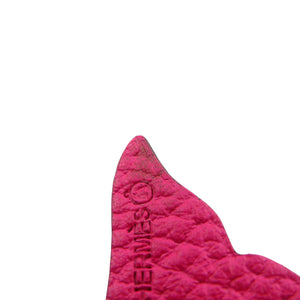 新品同様 エルメス プティアッシュ ドルフィン イルカ ヴォーエプソン ブラウン ピンク バッグチャーム 0816【中古】HERMES