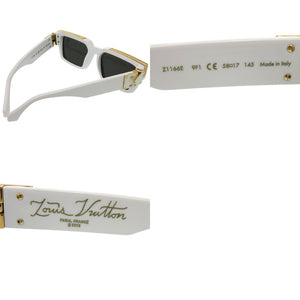 美品 ルイ ヴィトン 1.1 ミリオネア モノグラム スクエア サングラス Z1166E 9F1 アセテート ホワイト LV 0824【中古】LOUIS VUITTON