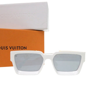 美品 ルイ ヴィトン 1.1 ミリオネア モノグラム スクエア サングラス Z1166E 9F1 アセテート ホワイト LV 0824【中古】LOUIS VUITTON