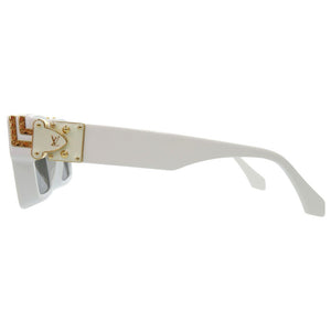 美品 ルイ ヴィトン 1.1 ミリオネア モノグラム スクエア サングラス Z1166E 9F1 アセテート ホワイト LV 0824【中古】LOUIS VUITTON