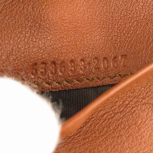 未使用品 グッチ バンブー ミディアム 658633 レザー ブラウン 三つ折り財布 茶 0828【中古】GUCCI