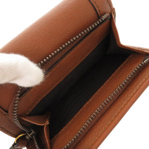 未使用品 グッチ バンブー ミディアム 658633 レザー ブラウン 三つ折り財布 茶 0828【中古】GUCCI
