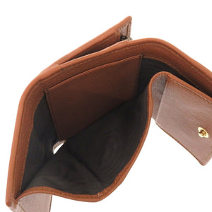 未使用品 グッチ バンブー ミディアム 658633 レザー ブラウン 三つ折り財布 茶 0828【中古】GUCCI