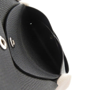 美品 エルメス カルヴィデュオ ヴォーエプソン ノワール B刻印(2023年製) カードケース 黒 0833【中古】HERMES