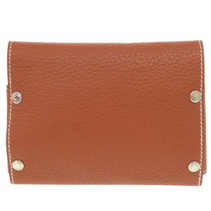 美品 エルメス エテュイカルトGM エヴリン トリヨンクレマンス ゴールド □I刻印(2005年製) シルバー金具 トランプケース 0869【中古】HERMES