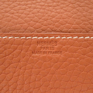 美品 エルメス エテュイカルトGM エヴリン トリヨンクレマンス ゴールド □I刻印(2005年製) シルバー金具 トランプケース 0869【中古】HERMES