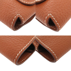 美品 エルメス エテュイカルトGM エヴリン トリヨンクレマンス ゴールド □I刻印(2005年製) シルバー金具 トランプケース 0869【中古】HERMES