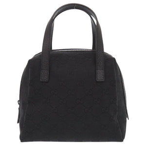 美品 グッチ 124542 GGキャンバス ブラック ハンドバッグ 黒 0932【中古】GUCCI