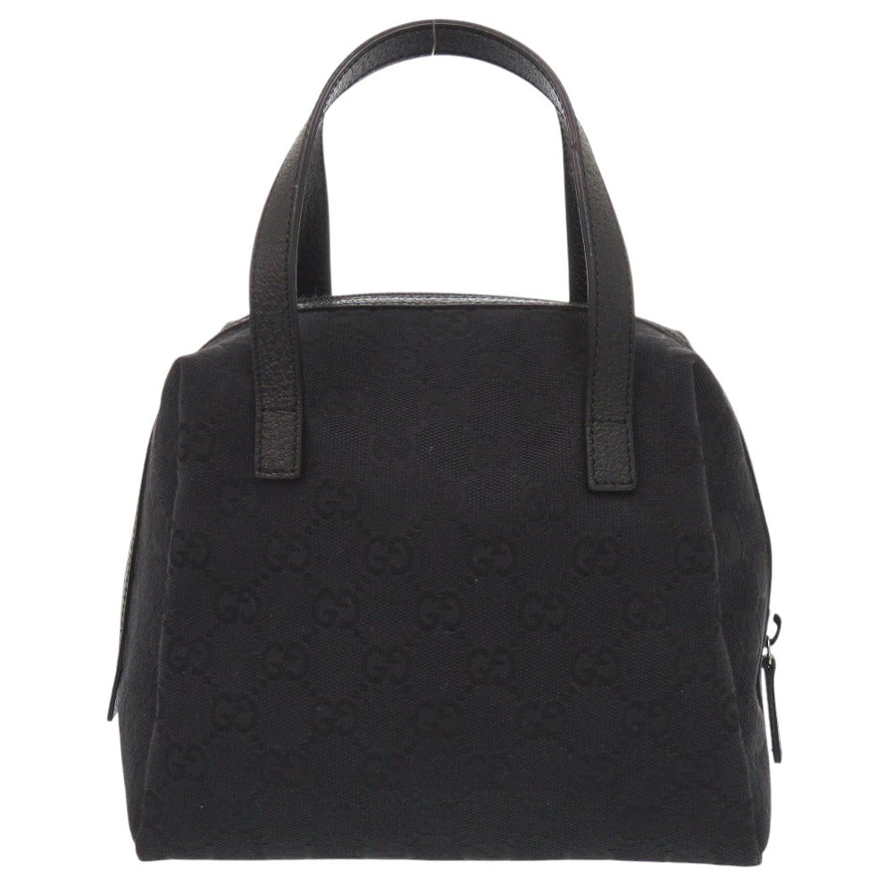 美品 グッチ 124542 GGキャンバス ブラック ハンドバッグ 黒 0932【中古】GUCCI