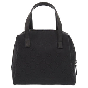 美品 グッチ 124542 GGキャンバス ブラック ハンドバッグ 黒 0932【中古】GUCCI