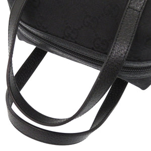 美品 グッチ 124542 GGキャンバス ブラック ハンドバッグ 黒 0932【中古】GUCCI