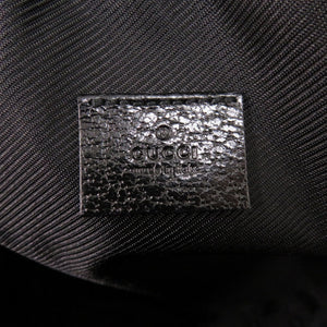 美品 グッチ 124542 GGキャンバス ブラック ハンドバッグ 黒 0932【中古】GUCCI