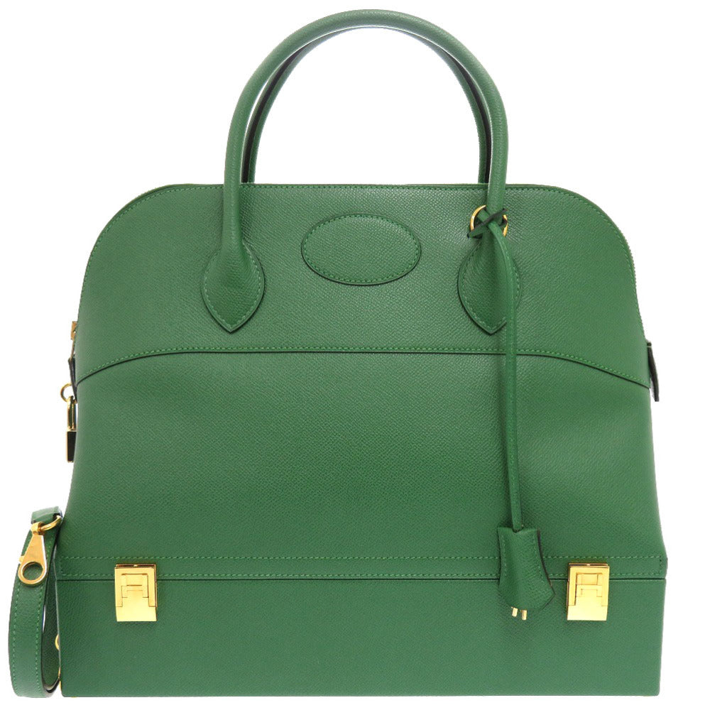 美品 エルメス マクファーソン クシュベル ヴェール ゴールド金具 □G刻印 2WAY ハンドバッグ 緑 0942 【中古】 HERMES