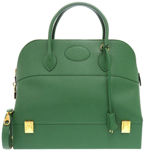 美品 エルメス マクファーソン クシュベル ヴェール ゴールド金具 □G刻印 2WAY ハンドバッグ 緑 0942 【中古】 HERMES