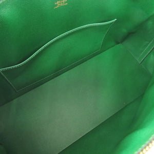 美品 エルメス マクファーソン クシュベル ヴェール ゴールド金具 □G刻印 2WAY ハンドバッグ 緑 0942 【中古】 HERMES