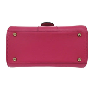 美品 デルボー ブリヨン ミニ レザー ピンク 2wayハンドバッグ デルヴォー 0946【中古】DELVAUX